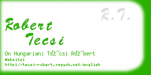 robert tecsi business card